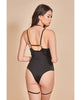Load image into Gallery viewer, Strapped Up Garter Teddy w/Choker Black SM