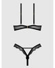 Φόρτωση εικόνας στο πρόγραμμα προβολής Gallery, Nadia Lace & Mesh Cutout Teddy - Black LG
