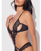 Φόρτωση εικόνας στο πρόγραμμα προβολής Gallery, Nadia Lace & Mesh Cutout Teddy - Black LG