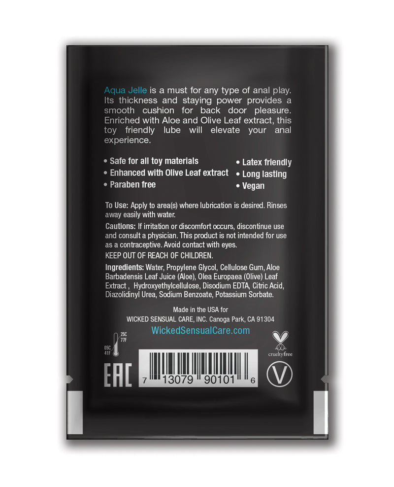 Carica l'immagine nel visualizzatore Galleria, Wicked Sensual Care Jelle Water Based Anal Lubricant - .1 oz Fragrance Free