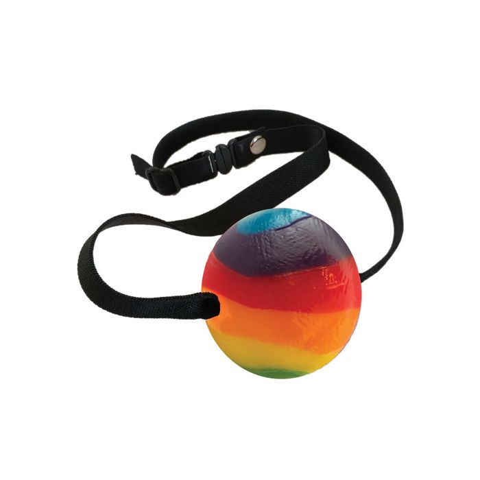 Load image into Gallery viewer, Rainbow Candy Ball Gag - Strawberry