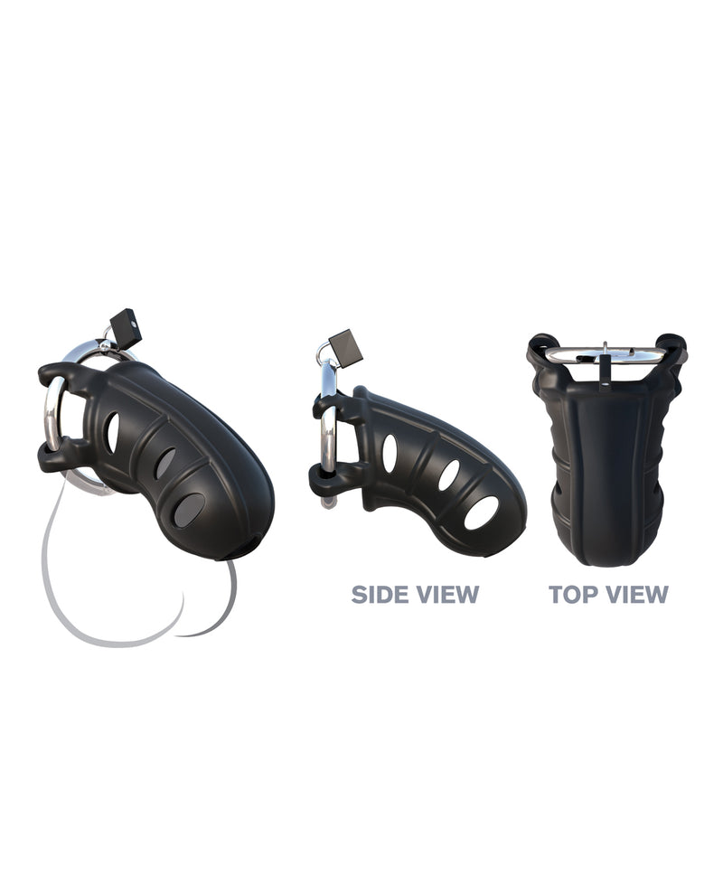 Load image into Gallery viewer, Fantasy C-Ringz Hardcore Silicone Cock Blocker - Black