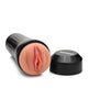 Carregar imagem no visualizador da Galeria, Mistress Vibrating Pussy Masturbator Tan With 3 Speeds 7 Patterns Textured Inner Tunnel Removable Sleeve IPX5 Waterproof