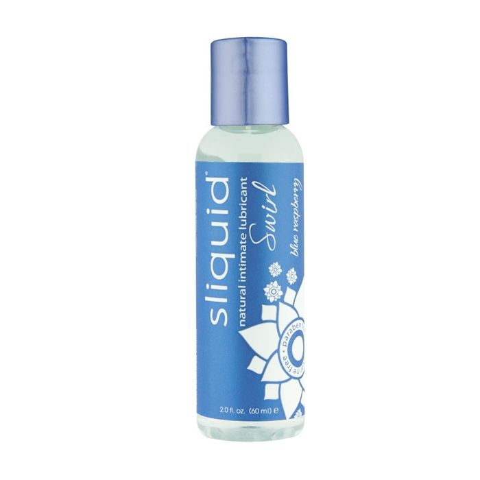 Carica l'immagine nel visualizzatore Galleria, Sliquid Naturals Swirl Lubricant Blue Raspberry 2 Oz Water Based Glycerin Free Paraben Free Flavored
