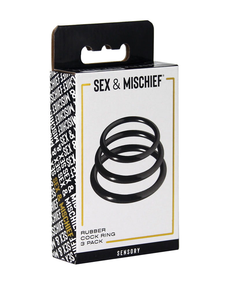Carica l'immagine nel visualizzatore Galleria, Sex & Mischief Anello fallico in nitrile Confezione da 3