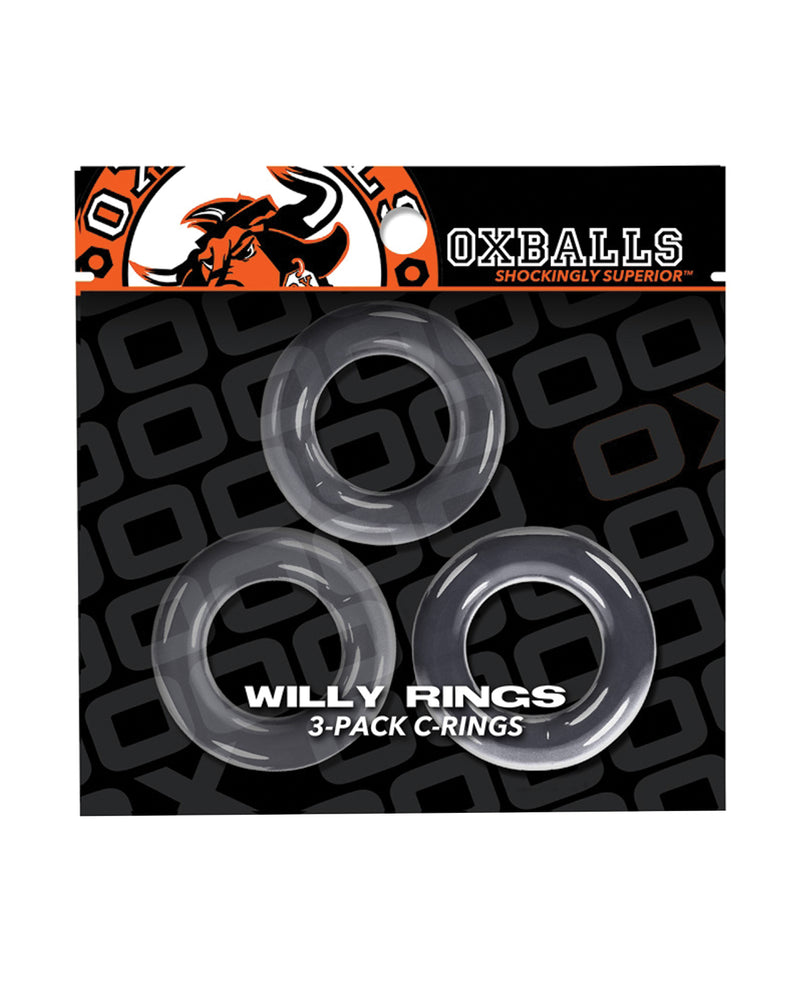 Cargue la imagen en el visor de la galería, Oxballs Willy Rings 3 Pack Clear Super Stretch Cock Rings