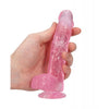Cargue la imagen en el visor de la galería, Shots RealRock Realistic Crystal Clear 6" Dildo w/Balls - Pink