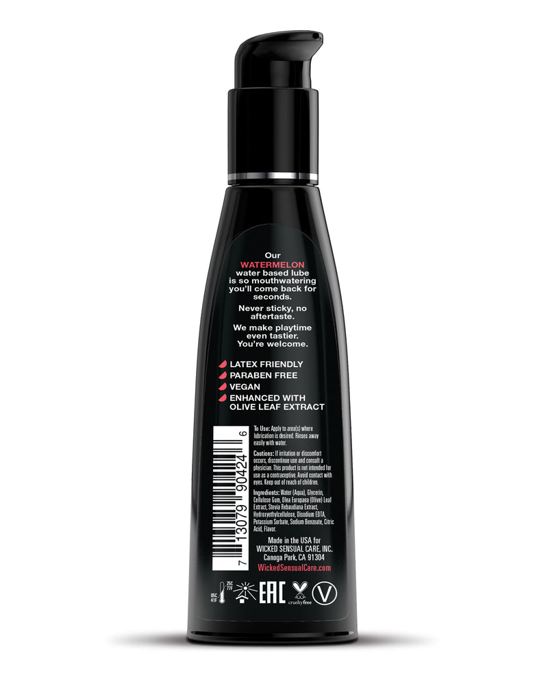 Bild in den Galerie-Viewer laden, Wicked Sensual Care Aqua Wasserbasiertes Gleitmittel - 4 oz Wassermelone