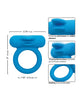 Ladda bilden i Galleri Viewer, Couple's Enhancer Silicone Rechargeable Double Trouble Enhancer w/Flickering Dual Teasers - Blue
