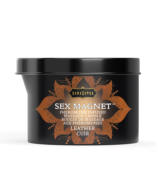 Bild in den Galerie-Viewer laden, Kama Sutra Sex Magnet Candle w/Pour Spout - Leather -6 oz