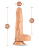 Load image into Gallery viewer, Blush Dr. Skin Silicone Dr. Grey 7" Thrusting Dildo - Vanilla