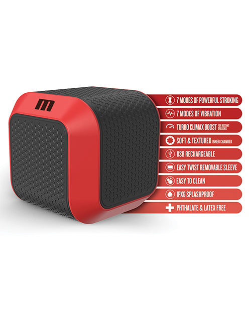 Cargue la imagen en el visor de la galería, Blush M For Men SlamBox Thrusting And Rotating Stroker Red