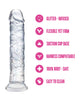 Cargue la imagen en el visor de la galería, Blush Naturally Yours Gala Sparkling Clear Dildo 6 Inch Glam Toy For Sensual Play
