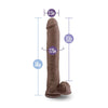 Load image into Gallery viewer, Blush Au Naturel Daddy 14" Sensa Feel Dual Density Dong w/Suction Cup - Chocolate
