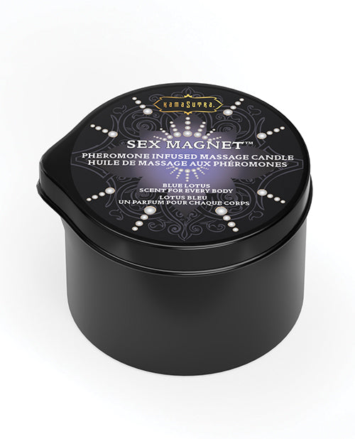 Load image into Gallery viewer, Kama Sutra Sex Magnet Candle w/Pour Spout -Blue Lotus - 2 oz.