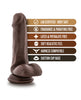 Cargue la imagen en el visor de la galería, Blush Coverboy Top Gun Tommy 6" Pene Realista - Chocolate