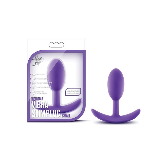 Load image into Gallery viewer, Blush Luxe Wearable Vibra Slim Plug Small - Purple