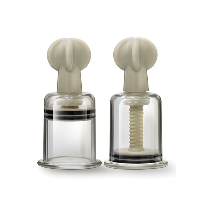 Lataa kuva gallerian katseluohjelmaan, Blush Temptasia Clit & Nipple Large Twist Suckers - Clear Set of 2