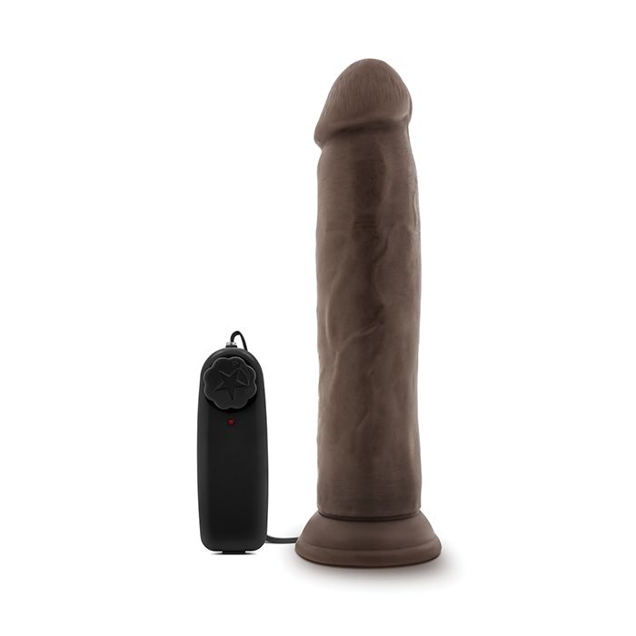 Afbeelding laden in Galerijviewer, Blush Dr. Skin Dr. Throb 9.5" Cock w/Suction Cup - Chocolate