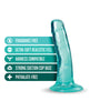 Load image into Gallery viewer, Blush B Yours Plus 5 Inch Hard And Happy Teal Dildo With Suction Cup