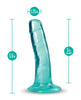 Load image into Gallery viewer, Blush B Yours Plus 5 Inch Hard And Happy Teal Dildo With Suction Cup