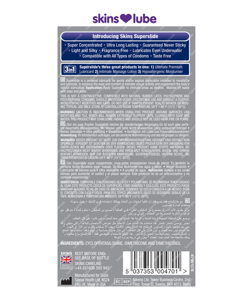 Cargue la imagen en el visor de la galería, Skins Superslide Silicone Based Lubricant - 4.4 oz