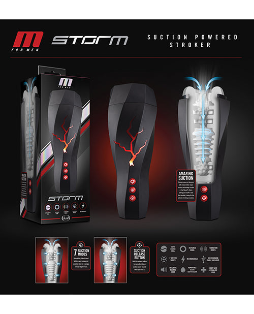 Indlæs billede i gallerifremviser, Blush M for Men Storm Suction Powered Stroker - Clear