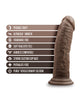 Bild in den Galerie-Viewer laden, Blush Dr Skin Silicone Dr Shepherd 8 Inch Dildo With Suction Cup Chocolate