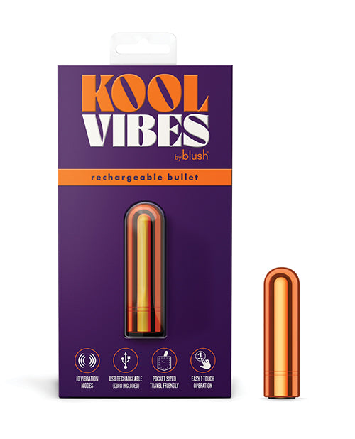 Load image into Gallery viewer, Blush Kool Vibes Mini Rechargeable Bullet - Tangerine