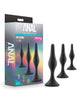 Load image into Gallery viewer, Blush Anal Adventures Platinum Silicone Beginner Plug Kit - Black