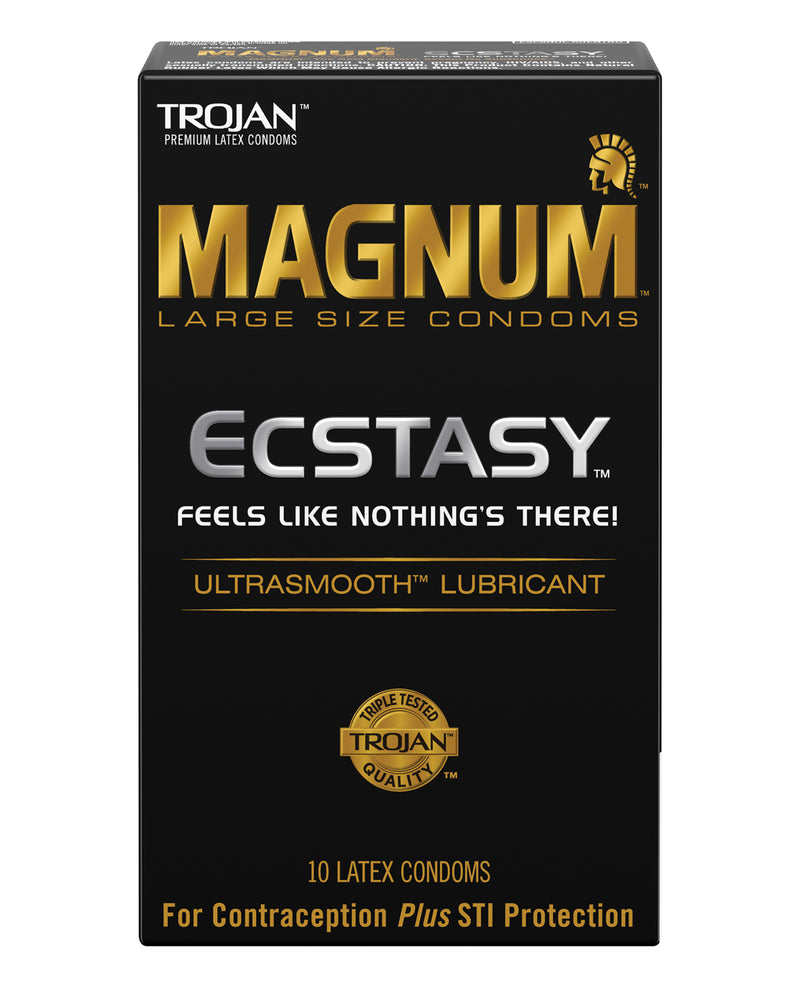 Załaduj obraz do przeglądarki galerii, Trojan Magnum Ecstasy Condoms Large Size Box of 10