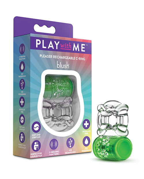 Load image into Gallery viewer, Blush Play With Me - Pleaser Rechargeable C-Ring - Neon Green