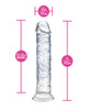 Load image into Gallery viewer, Blush Naturally Yours Glamor Sparkling Clear Dildo 7 Inch Length Glittery Pleasure Toy For Couples