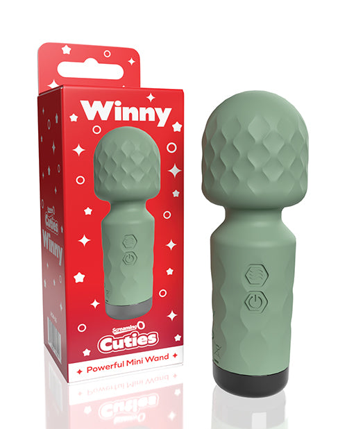 Load image into Gallery viewer, Screaming O Cuties Winny Vibrating Mini Wand - Sage Green