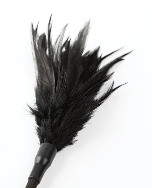 Load image into Gallery viewer, Sei Mio Tickled Kink Soft Mini Feather Tickler - Black