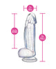 Ladda bilden i Galleri Viewer, Bling Sparkling Clear Dildo 7.5 Inches Pleasure Toy With Glamour Glitter For Glam Nights