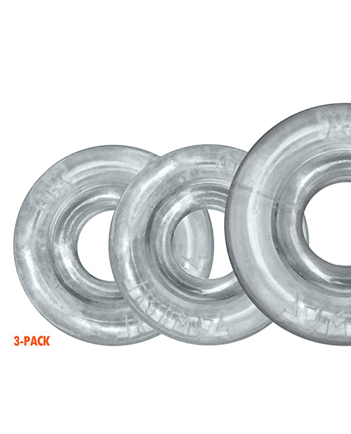 Load image into Gallery viewer, Oxballs Rimringz Multi Size 3 Pack Of Cock Rings Clear