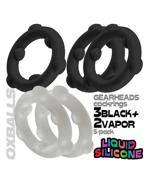 Bild in den Galerie-Viewer laden, Oxballs Gearheads 5 Pack Spinner Rings Black Vapor