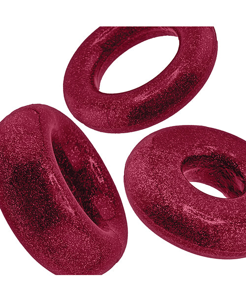 Cargue la imagen en el visor de la galería, Oxballs Cockpack Multi Design 3 Pack Cockrings Cherry Lips