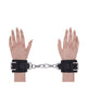 Load image into Gallery viewer, Signature Midnight Muse Cashmere Touch Silicone Handcuffs Silver Finish
