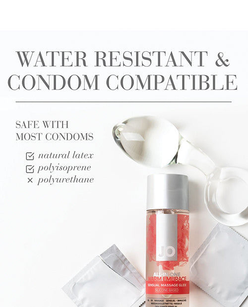 Afbeelding laden in Galerijviewer, JO All In One Massage Glide Warming Silicone Based Lubricant 4 Oz