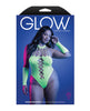 Załaduj obraz do przeglądarki galerii, Pressure Point UV Reactive Rhinestone Teddy And Gloves 2pc Neon Green Set