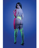 Load image into Gallery viewer, Paradigm UV Reactive Halter Teddy Bodystocking Neon Green QN