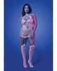 Carregar imagem no visualizador da Galeria, Metamorphic Glow In The Dark Bodystocking Dress Glows Pink