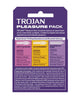 Indlæs billede i gallerifremviser, Trojan Pleasure Pack Condoms Assorted Box Of 3 Twisted And Her Pleasure