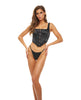 Load image into Gallery viewer, Bombshell Boudoir Hook Up Front Corset Black SM