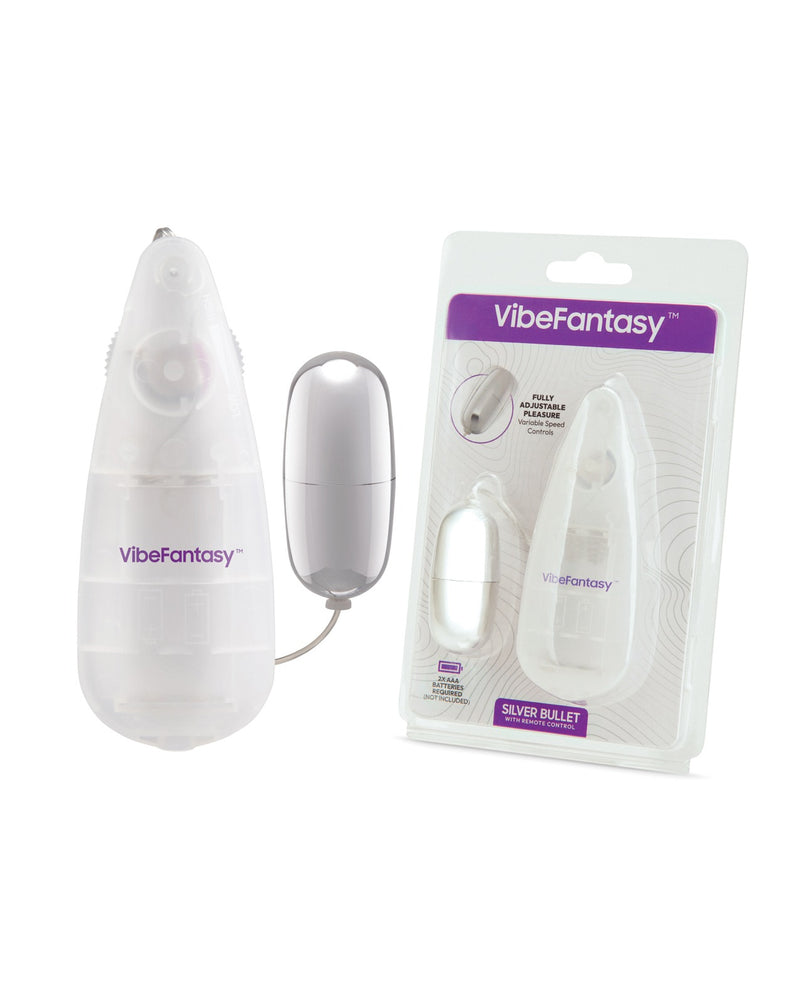 Cargue la imagen en el visor de la galería, Vibrador Silver Bullet con control remoto con cable y vibraciones de varias velocidades