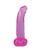 Cargue la imagen en el visor de la galería, Dildo realista Doc Johnson de 8 pulgadas, Crystal Jellies morado, con bolas
