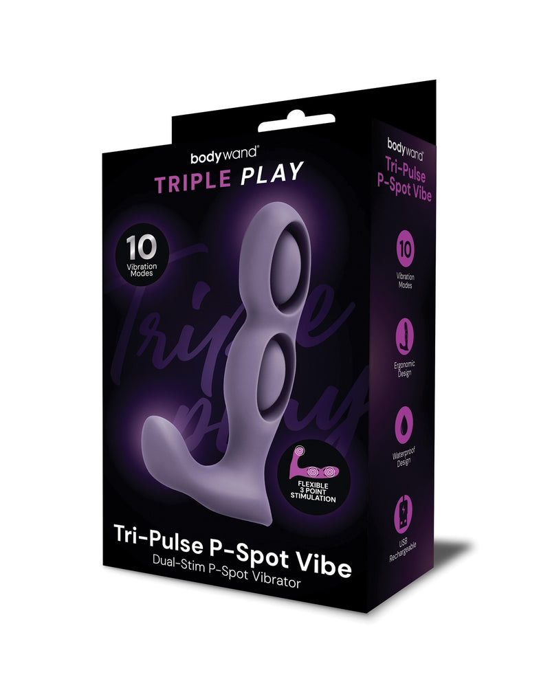 Cargue la imagen en el visor de la galería, Vibrador de punto P Bodywand Triple Play Tri Pulse con 10 modos de vibración