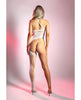 Cargue la imagen en el visor de la galería, Bodystocking y tanga blancos de punto floral brillante Lights Get Low, talla única